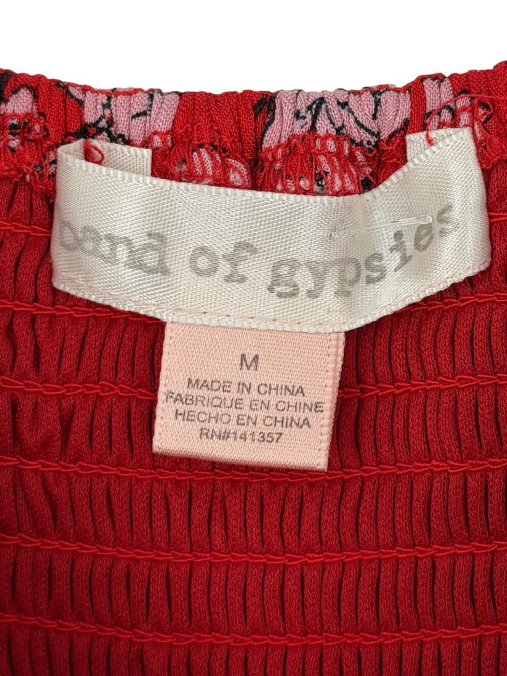 Band Of Gypsies Red Floral Sleeveless Tiered Dress M | Coquette Grunge Fairy Y2K - Picture 14 of 16